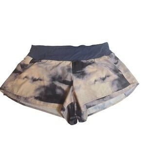 Calia Stay the Path Womens 2X Blue Abstract Print Running Shorts Plus Size